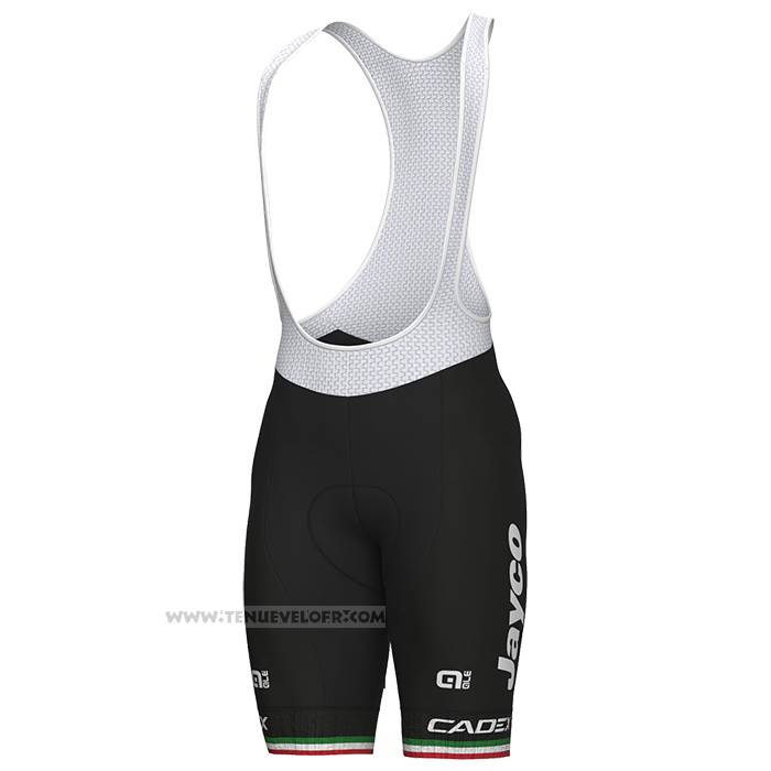 2023 Maillot Cyclisme Jayco Alulaitaliechampion Vert Blanc Rouge Manches Courtes et Cuissard